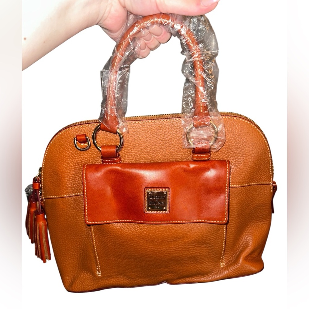 Dooney & Bourke Florentine Aubrey Satchel in Caramel